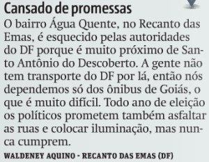 Metro Brasilia_Queixa Leitor_06-06-2016_Onibus_Recanto Emas